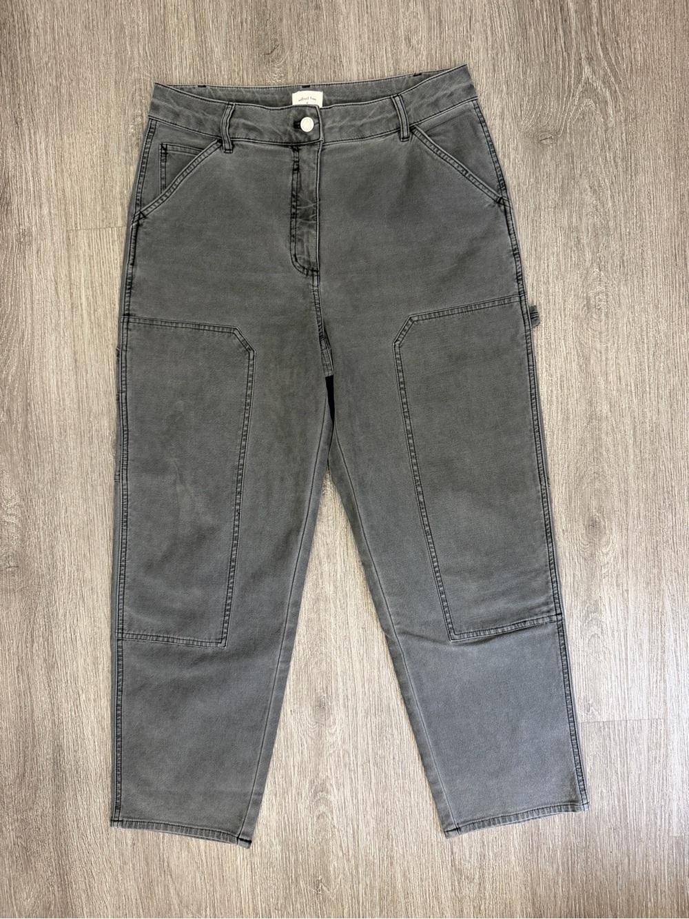 Aritzia Wilfred Brennan High-Rise Cargo Style Pants in Washed Charcoal Size 10
